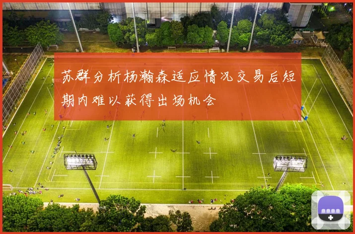 苏群分析杨瀚森适应情况交易后短期内难以获得出场机会